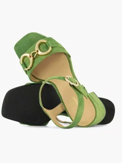 New Groene Sandalette Sierketting Dames Sandalen