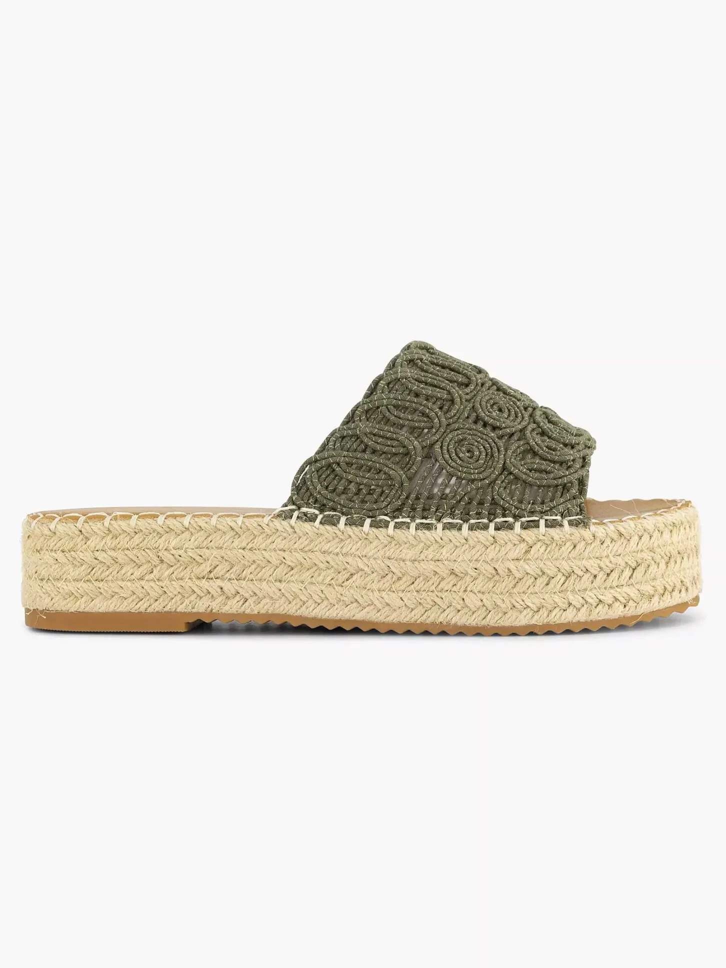 Online Khaki Platform Slipper Dames Slippers