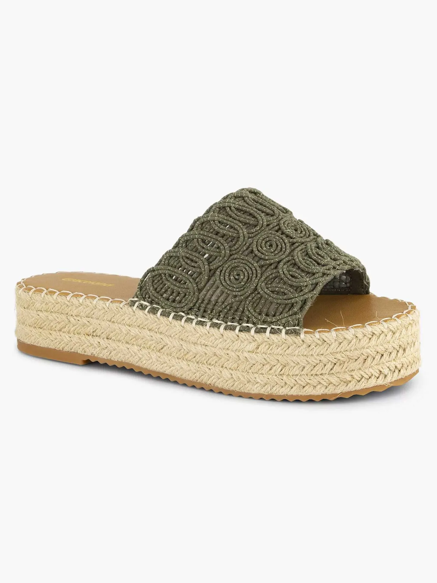 Online Khaki Platform Slipper Dames Slippers