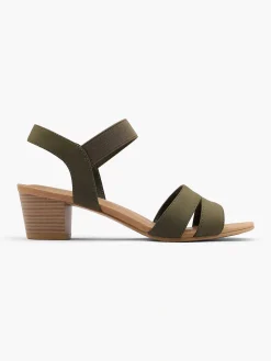Discount Khaki Sandalette Dames Sandalen