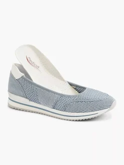 Sale Lichtblauwe Comfort Instapper Dames Comfort Schoenen