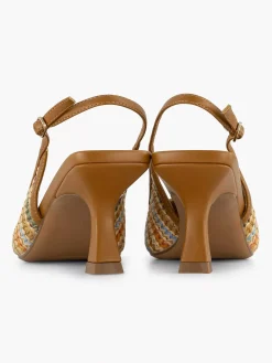 Outlet Lichtbruine Slingback Dames Pumps