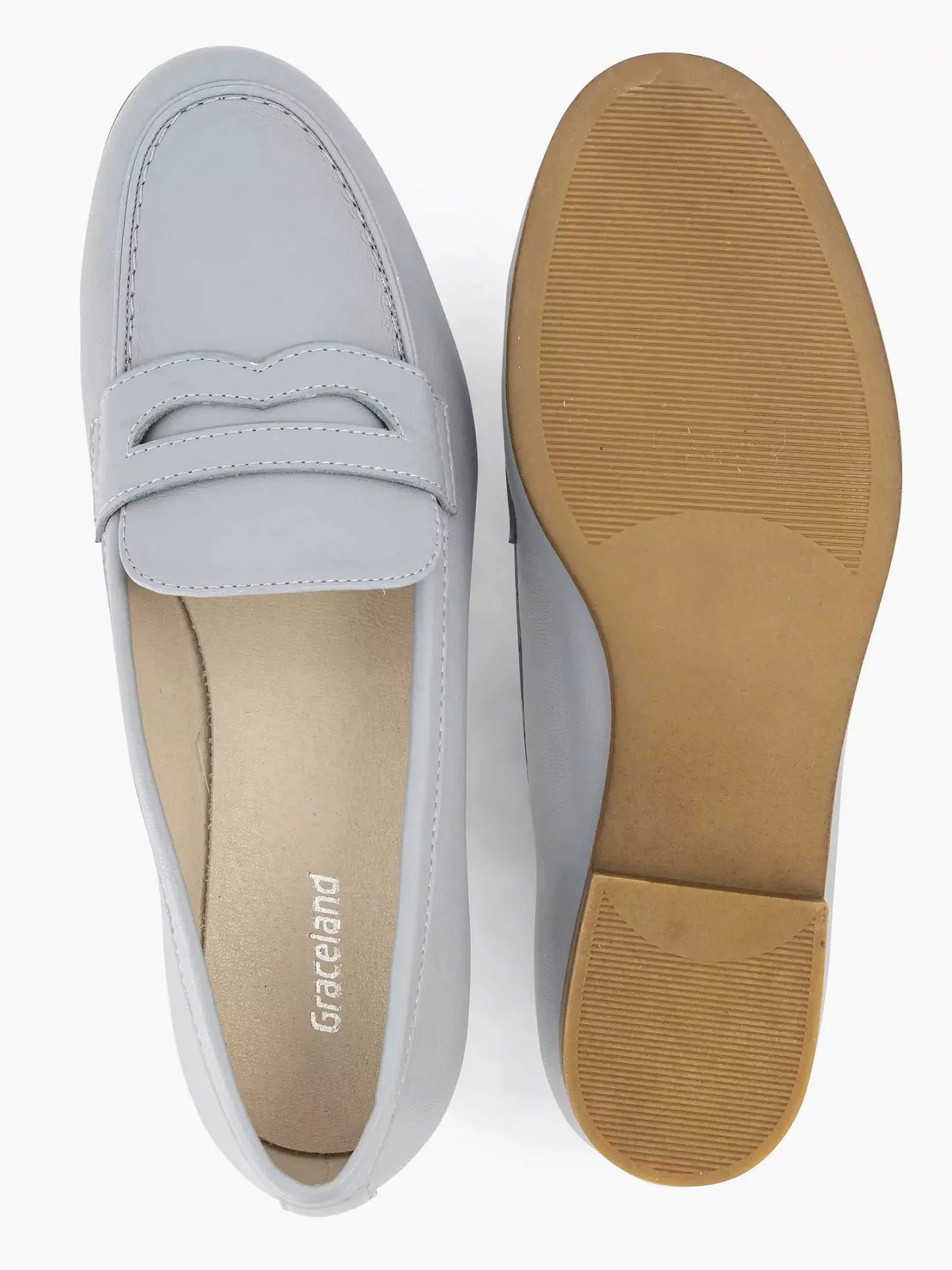 Clearance Lichtgrijze Loafer Dames Instappers