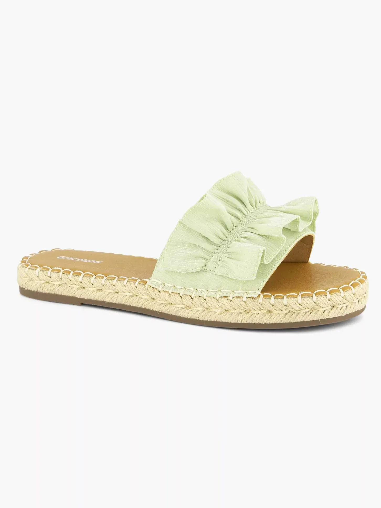 Sale Lichtgroene Slipper Roesjes Dames Slippers