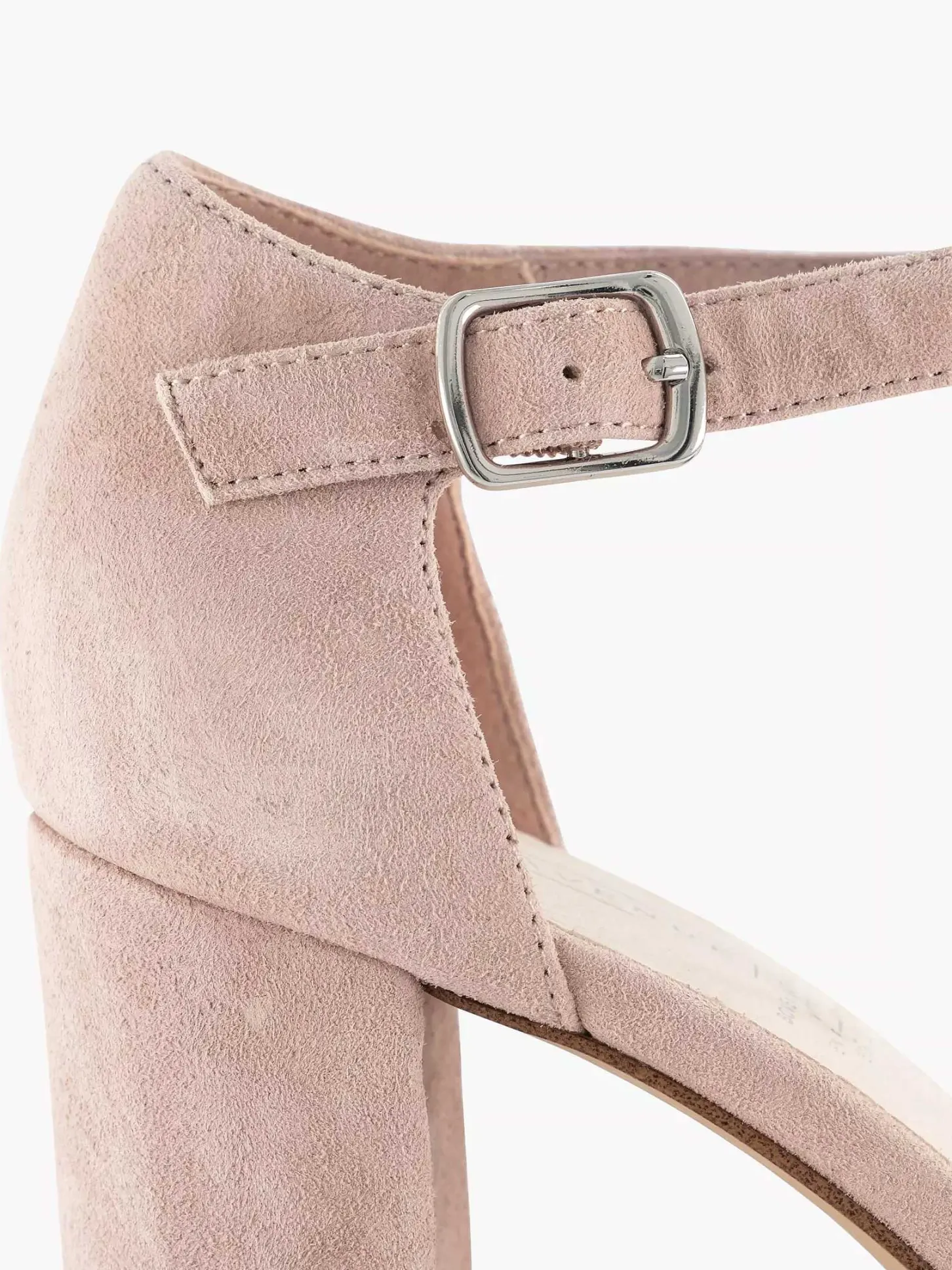 Sale Lichtroze Suede Sandalette Dames Sandalen