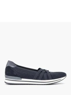 Online Marineblauwe Comfort Instapper Dames Comfort Schoenen