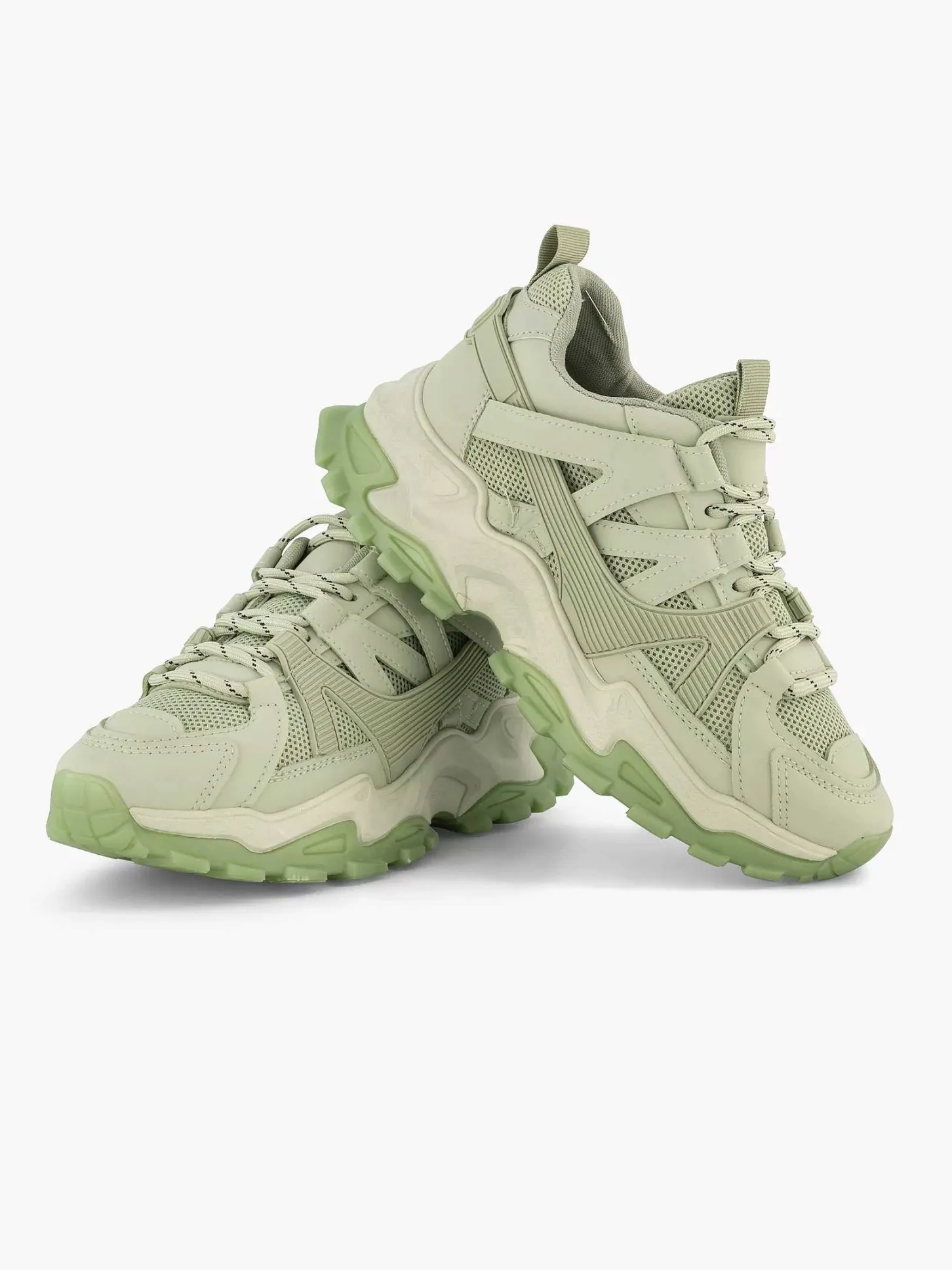 Outlet Mintgroene Chunky Sneaker Dames Sneakers