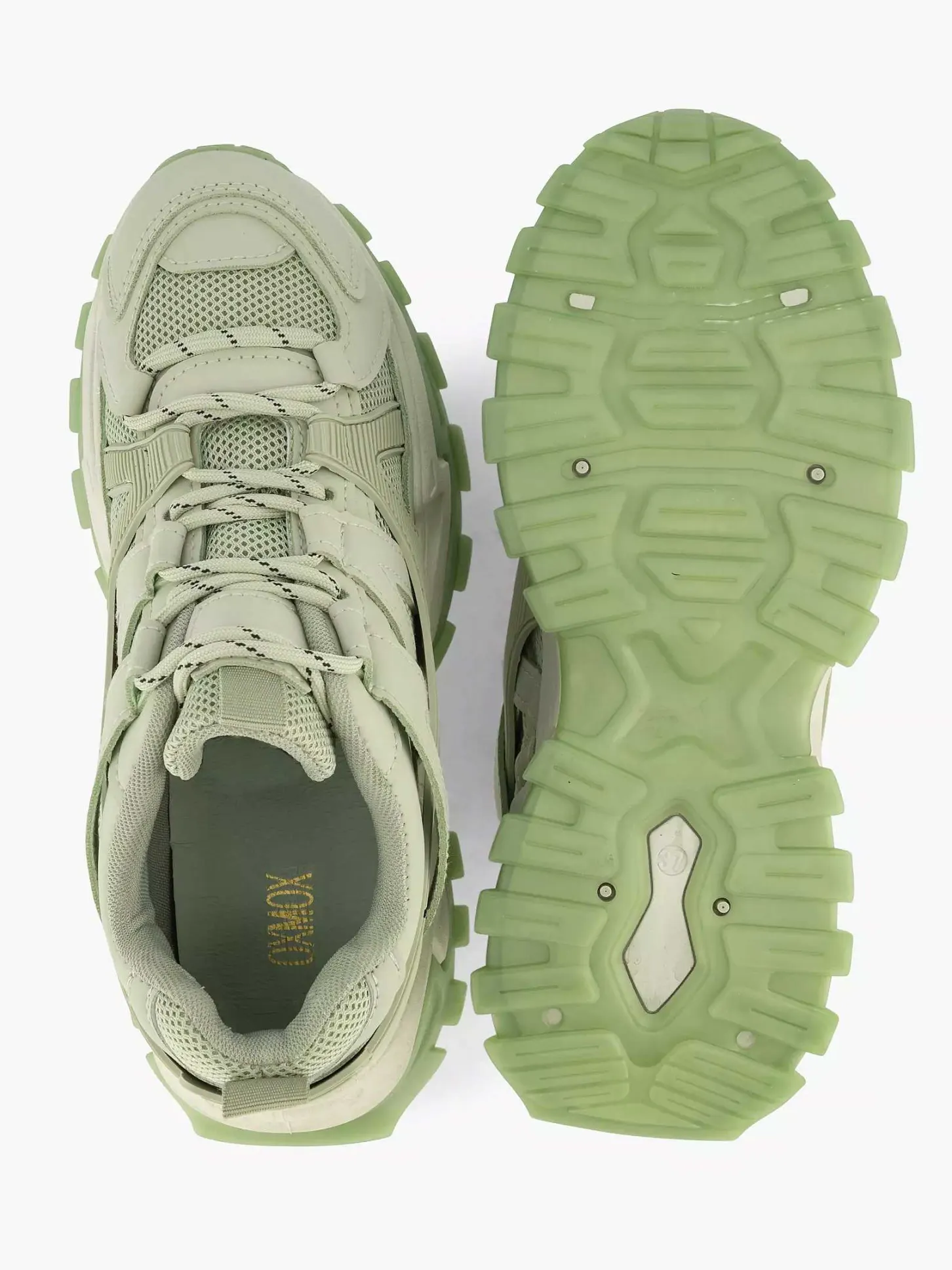 Outlet Mintgroene Chunky Sneaker Dames Sneakers
