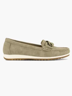 Clearance Olijf Comfort Instapper Dames Comfort Schoenen
