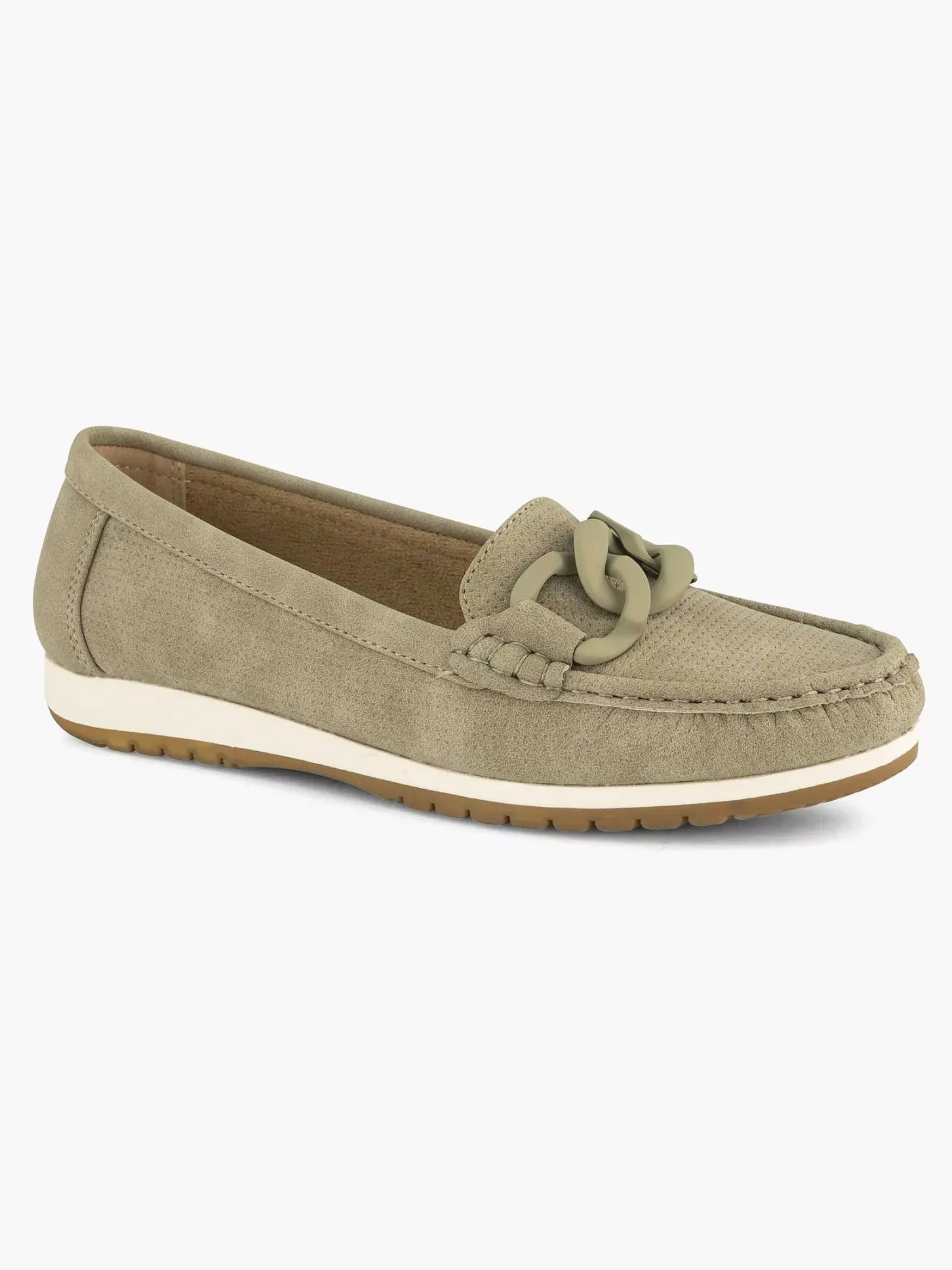 Clearance Olijf Comfort Instapper Dames Comfort Schoenen