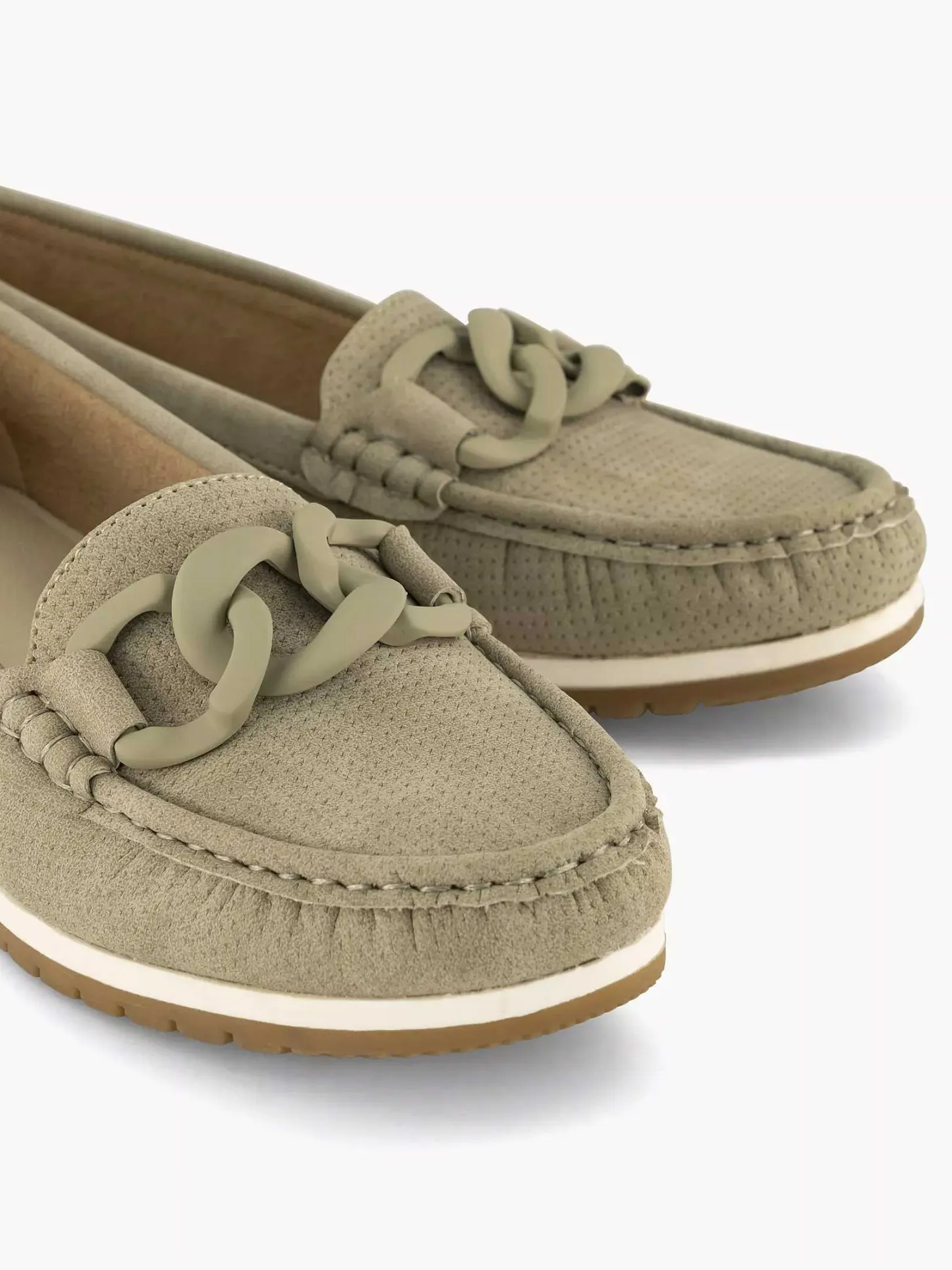 Clearance Olijf Comfort Instapper Dames Comfort Schoenen