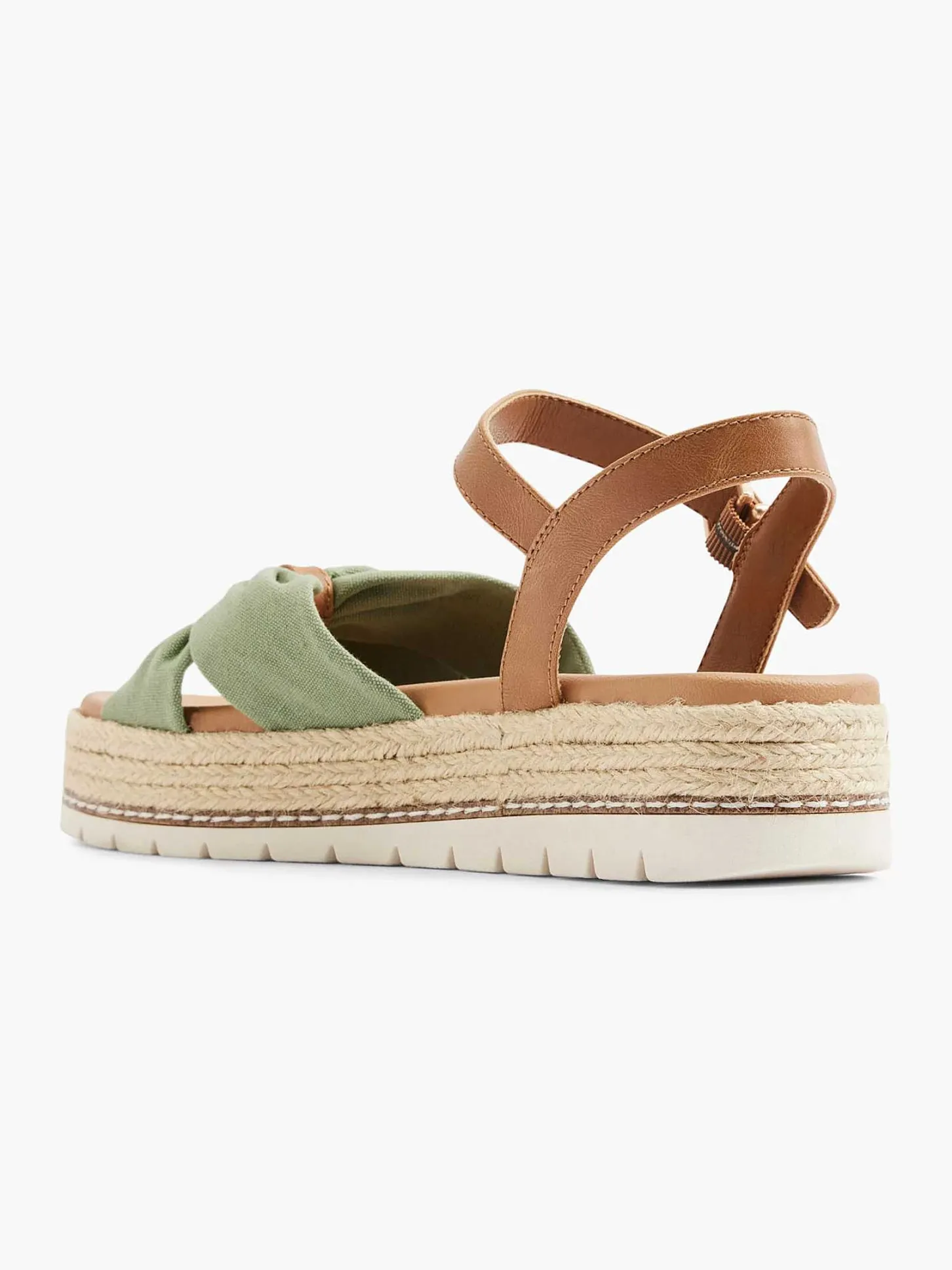 Online Olijf Platform Sandaal Dames Sandalen