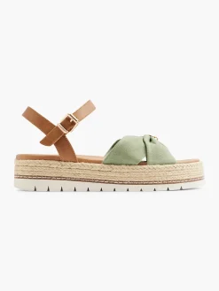 Online Olijf Platform Sandaal Dames Sandalen