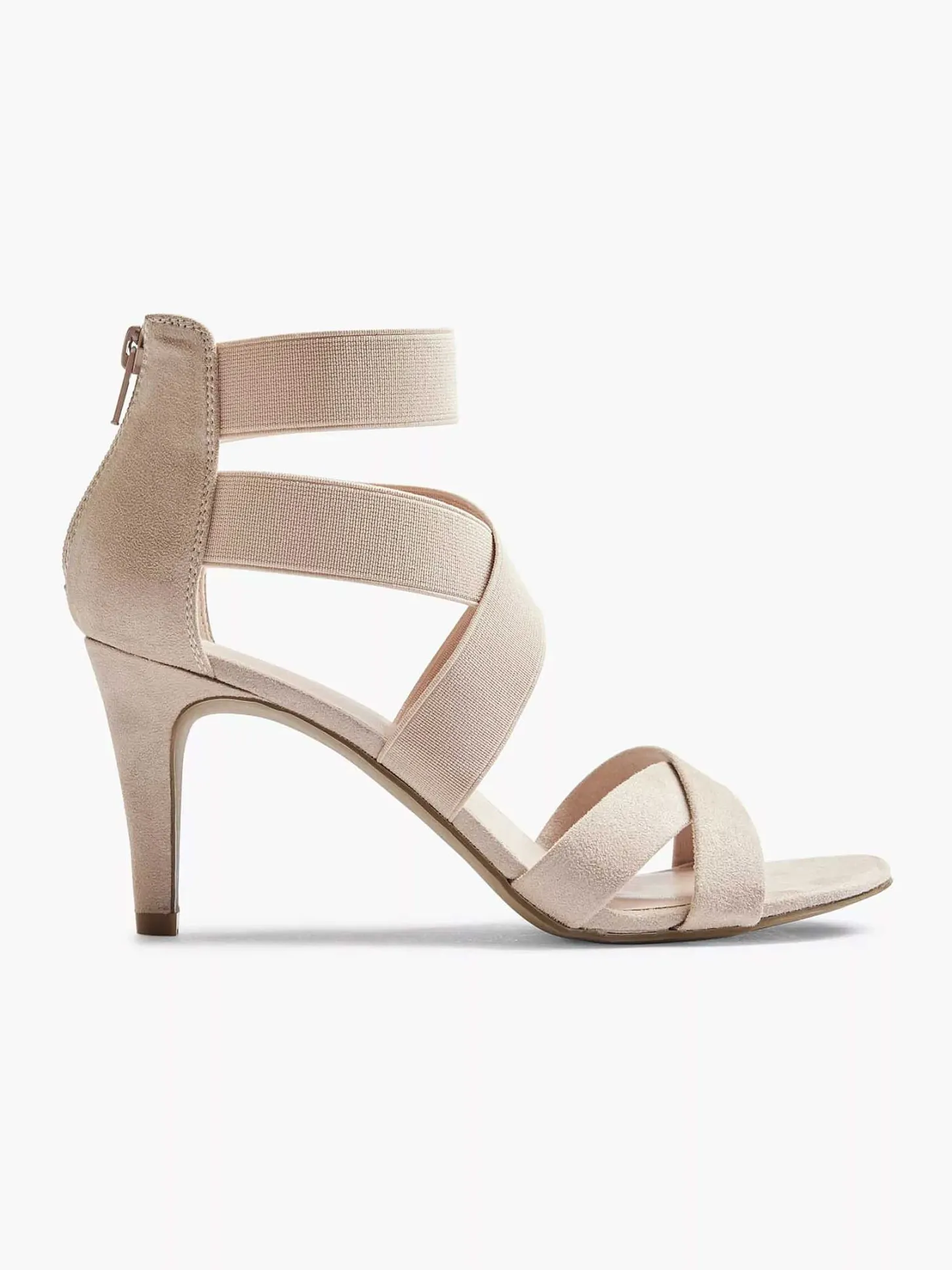 Clearance Oud Roze Sandalette Dames Hoge Hakken