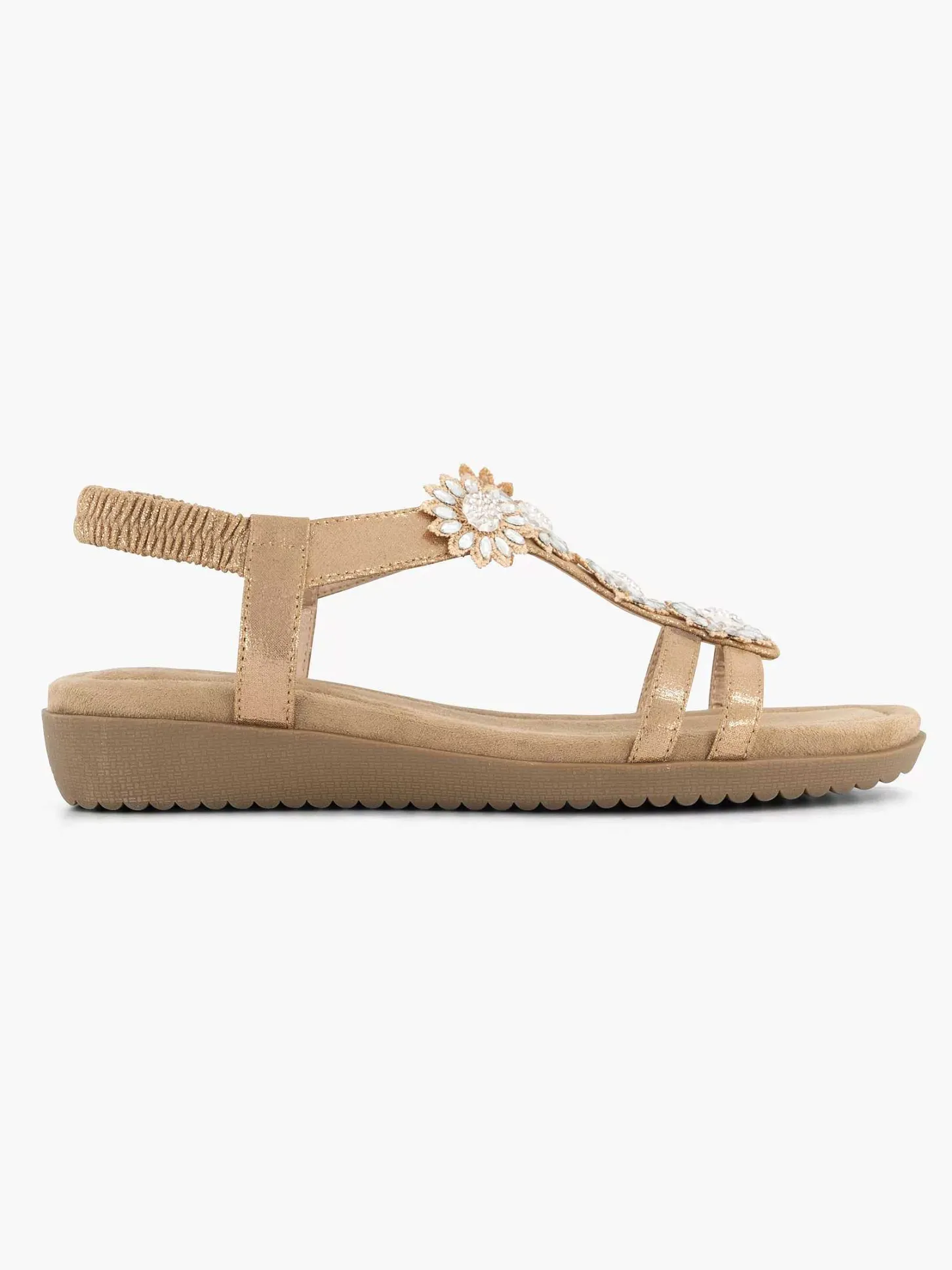 Best Rosegouden Comfort Sandaal Steentjes Dames Comfort Schoenen