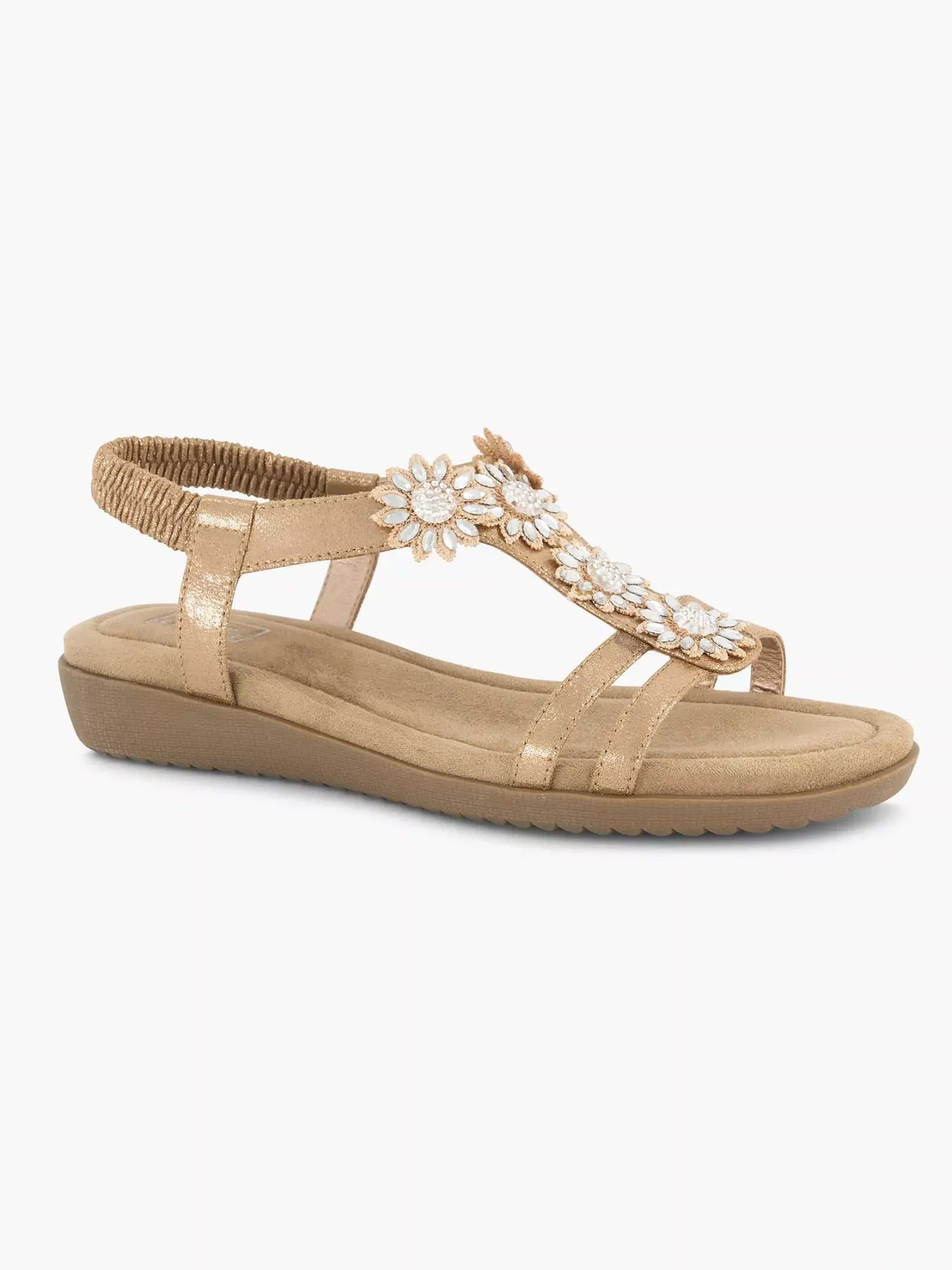 Best Rosegouden Comfort Sandaal Steentjes Dames Comfort Schoenen