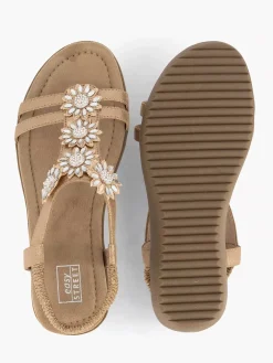 Best Rosegouden Comfort Sandaal Steentjes Dames Comfort Schoenen