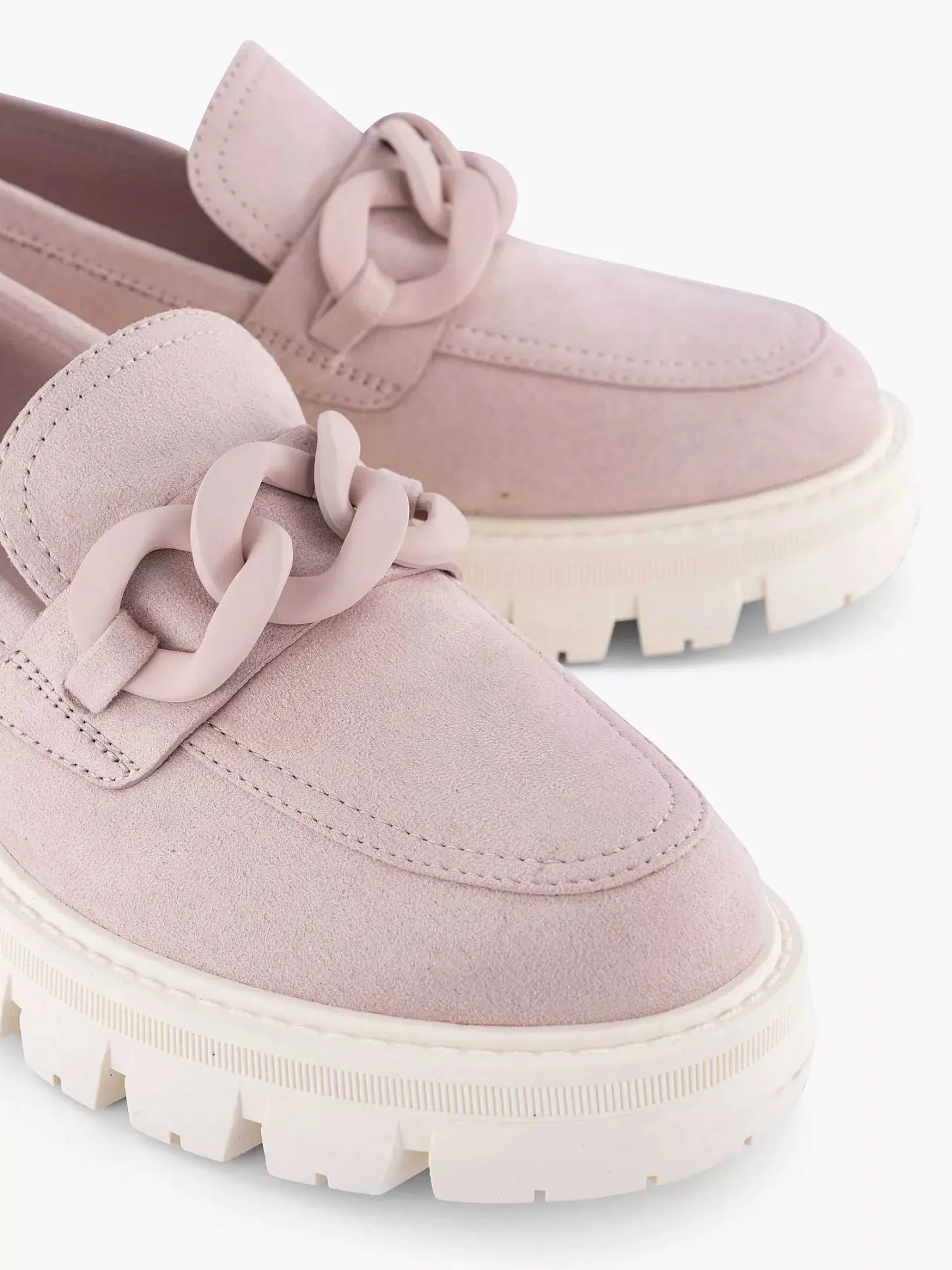 Sale Roze Chunky Loafer Sierketting Dames Instappers