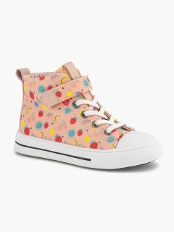 Hot Roze Hoge Canvas Sneaker Fruit Kinderen Jongensschoenen