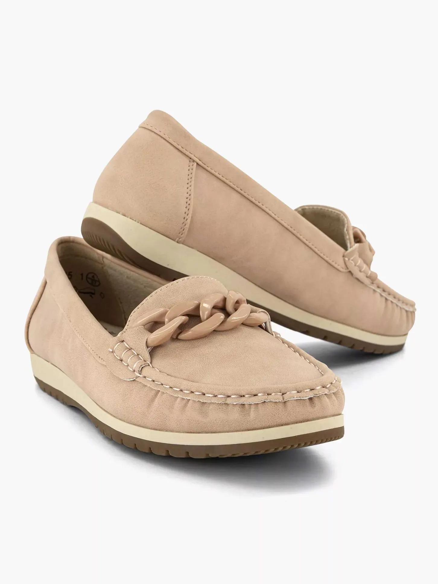 Sale Roze Instapper Sierketting Dames Comfort Schoenen