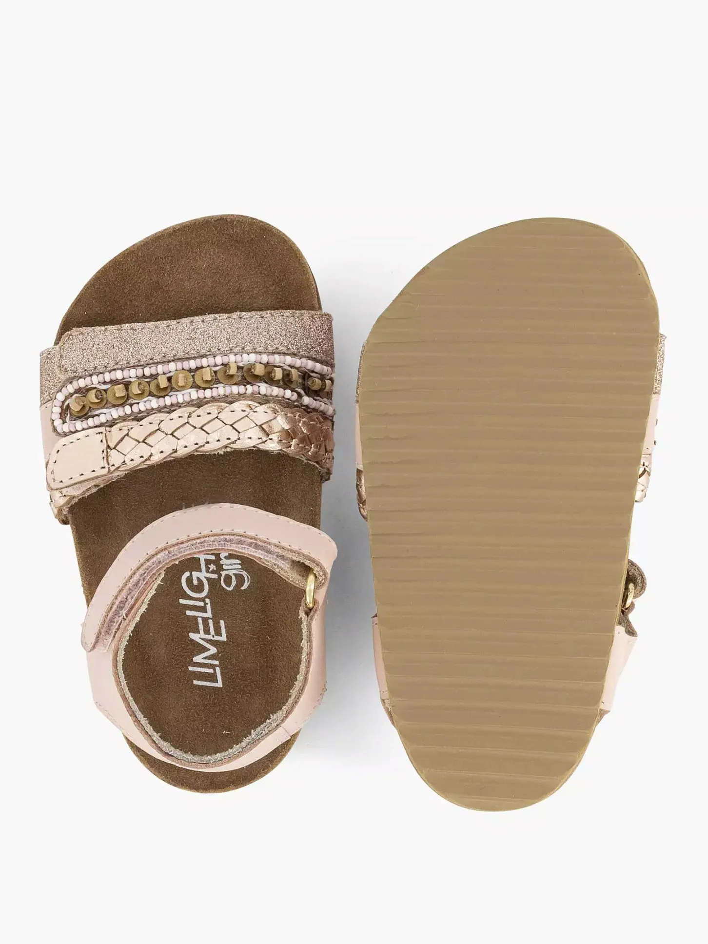 Hot Roze Leren Sandal Klittenband Kinderen Jongensschoenen