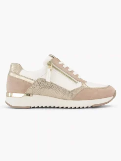 Roze Leren Sneaker Dames Comfort Schoenen