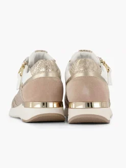 Roze Leren Sneaker Dames Comfort Schoenen