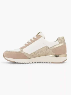 Roze Leren Sneaker Dames Comfort Schoenen