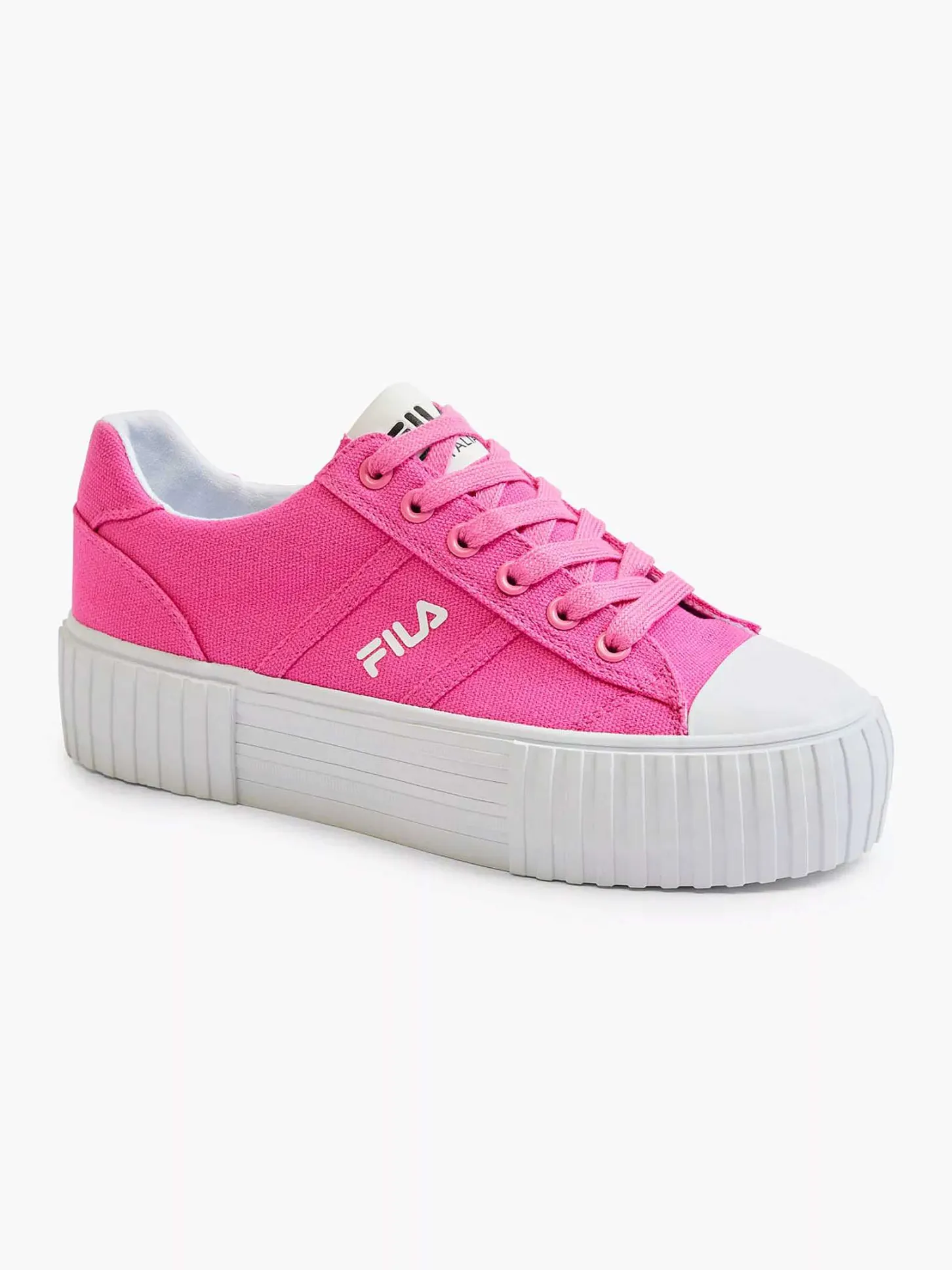 Discount Roze Platform Canvas Sneaker Dames Sneakers