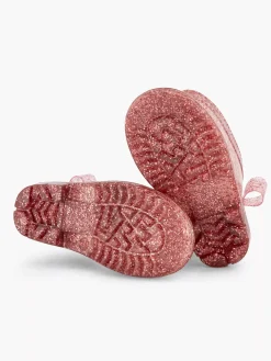 Outlet Roze Regenlaars Glitter Strik Kinderen Jongensschoenen