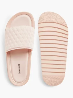 Best Roze Slipper Doorgestikt Dames Slippers