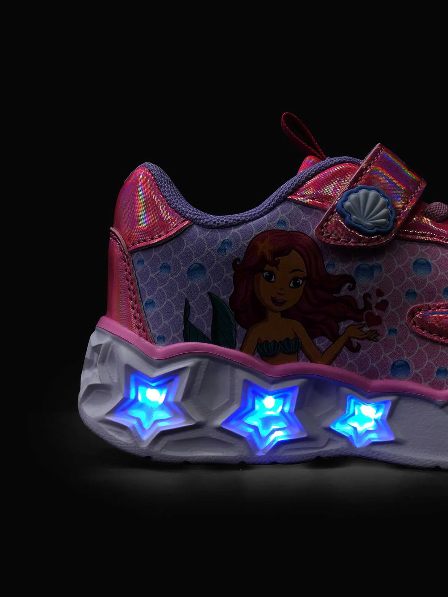 Hot Roze Sneaker Met Lichtjes Zeemeermin Kinderen Jongensschoenen