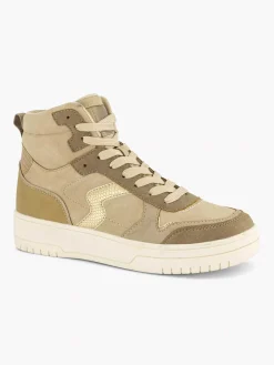 Hot Taupe Hoge Sneaker Dames Sneakers