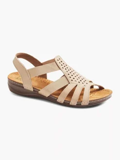 Best Taupe Leren Sandaal Dames Comfort Schoenen
