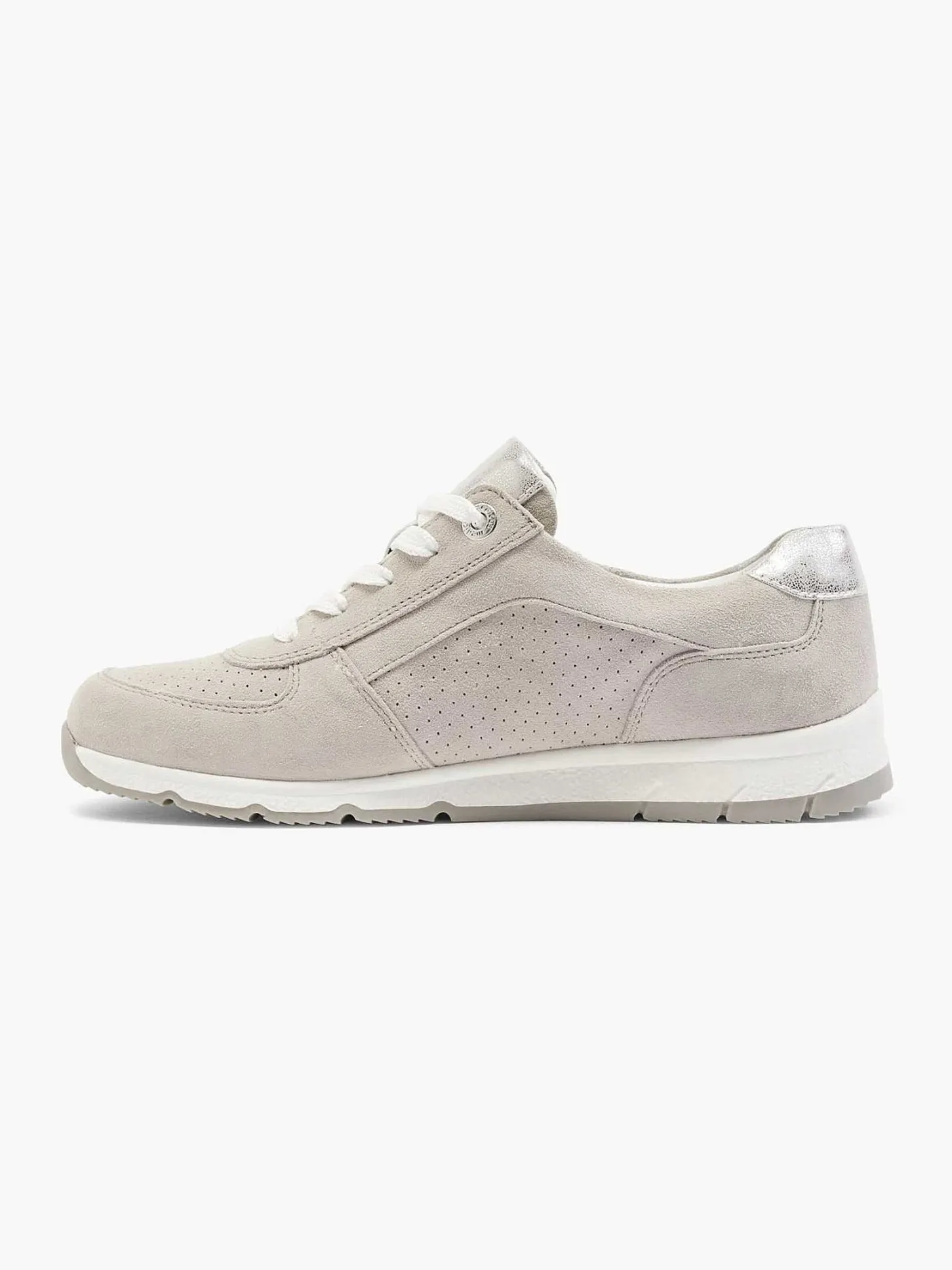 New Taupe Leren Sneaker Dames Comfort Schoenen