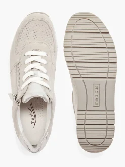 New Taupe Leren Sneaker Dames Comfort Schoenen