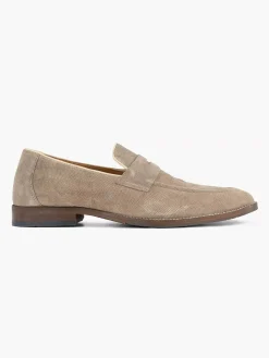 New Taupe Suede Instapper Heren Instappers
