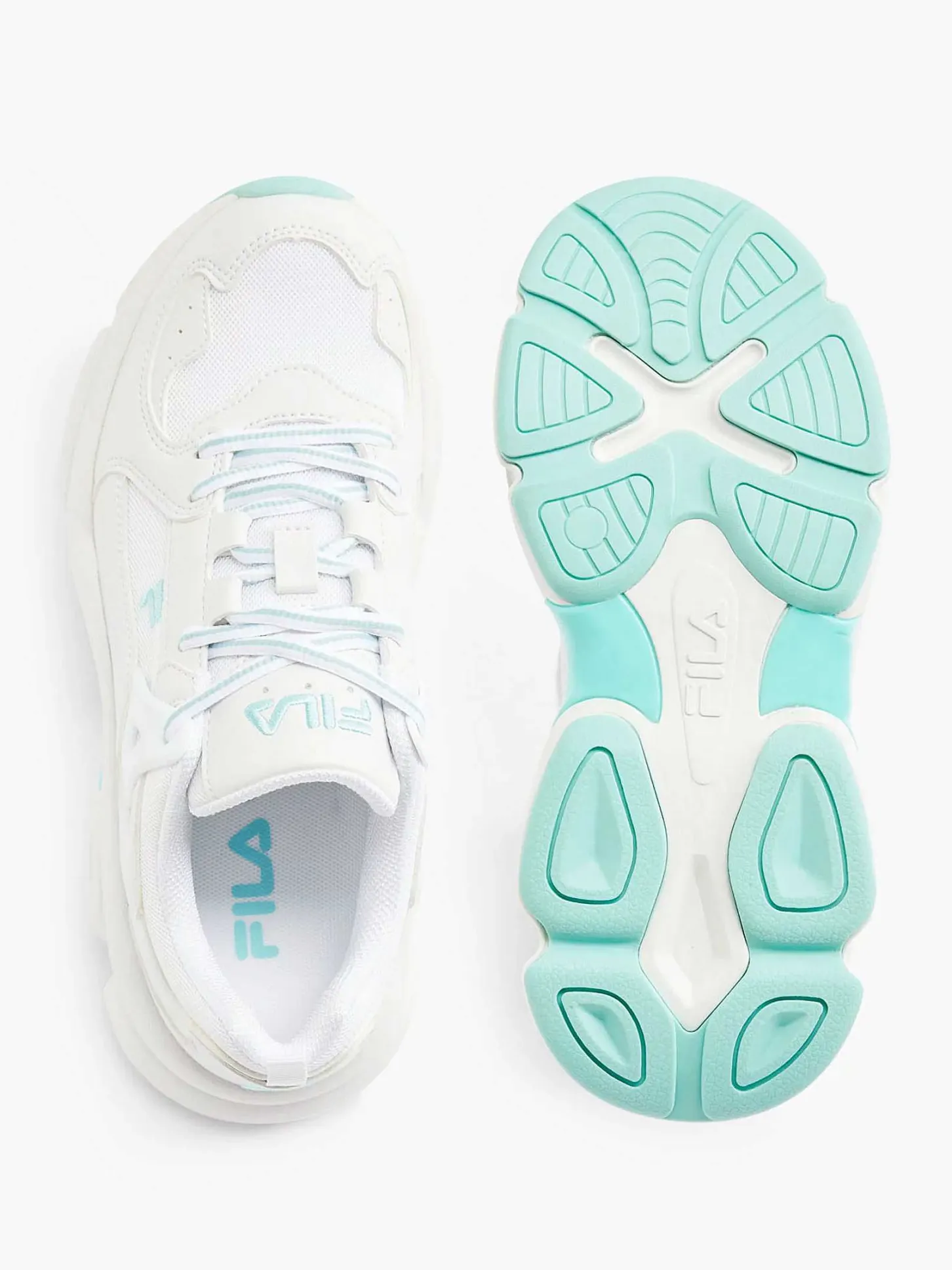 Discount Witte Chunky Sneaker Turqoise Zool Dames Sneakers