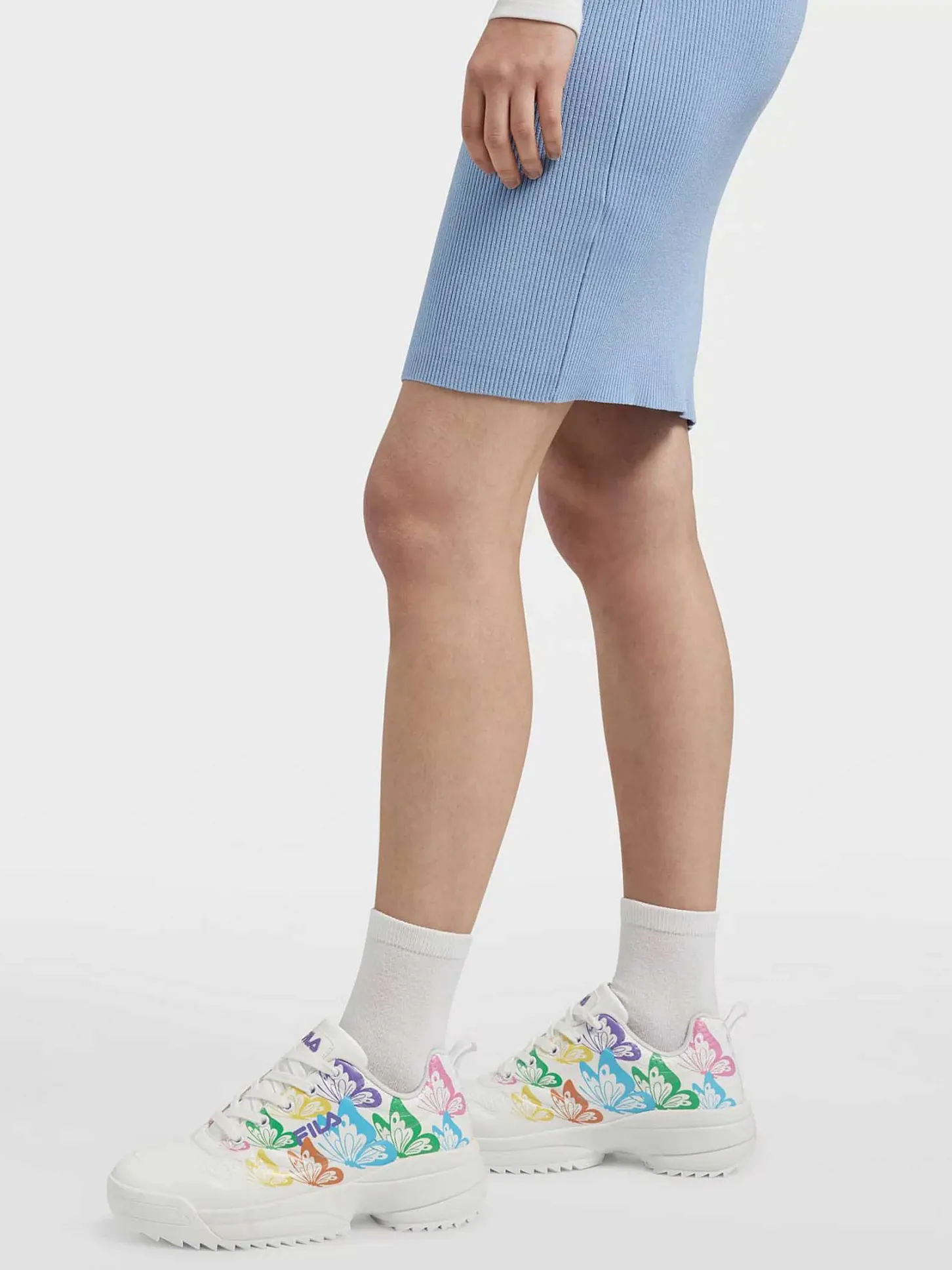 Discount Witte Chunky Sneaker Vlinders Dames Sneakers