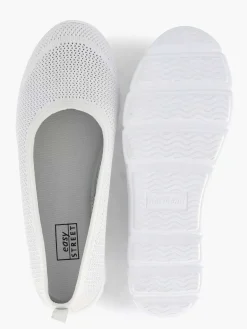 Outlet Witte Comfort Instapper Dames Comfort Schoenen