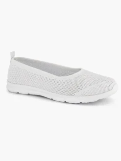 Outlet Witte Comfort Instapper Dames Comfort Schoenen