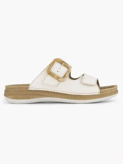 Clearance Witte Comfort Slipper Dames Comfort Schoenen
