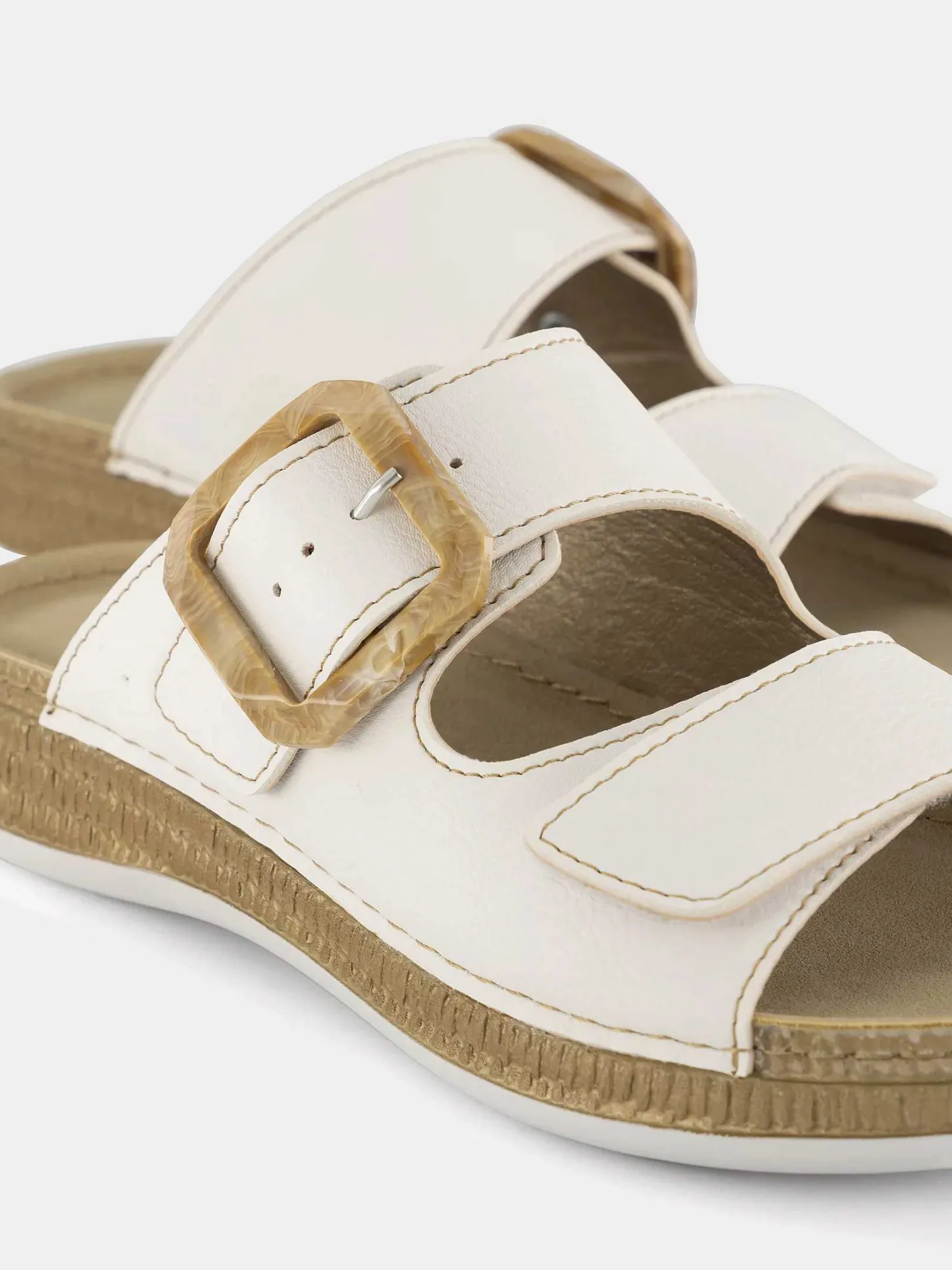 Clearance Witte Comfort Slipper Dames Comfort Schoenen