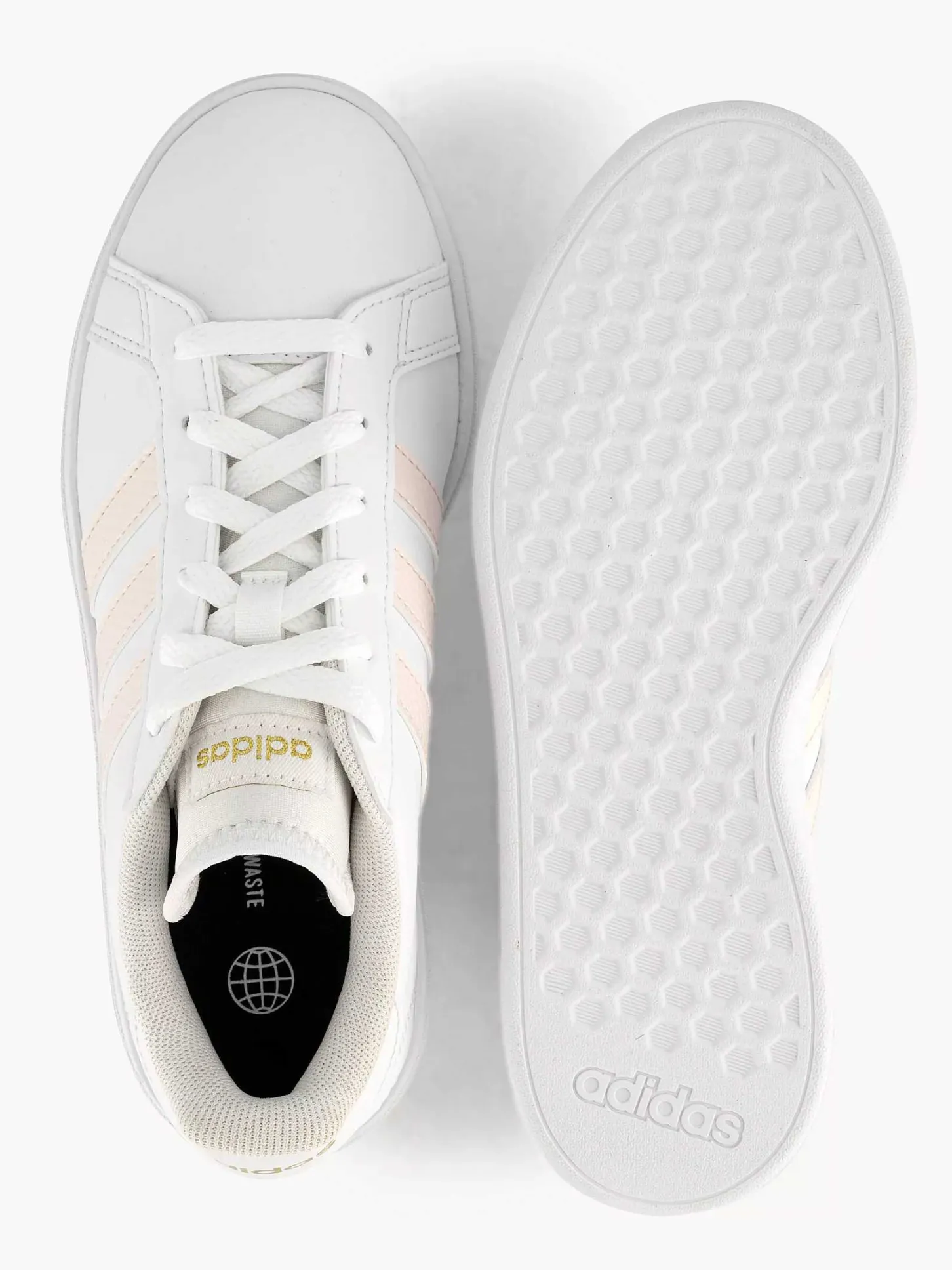 Outlet Witte Grand Court Base 2.0 Dames Sneakers