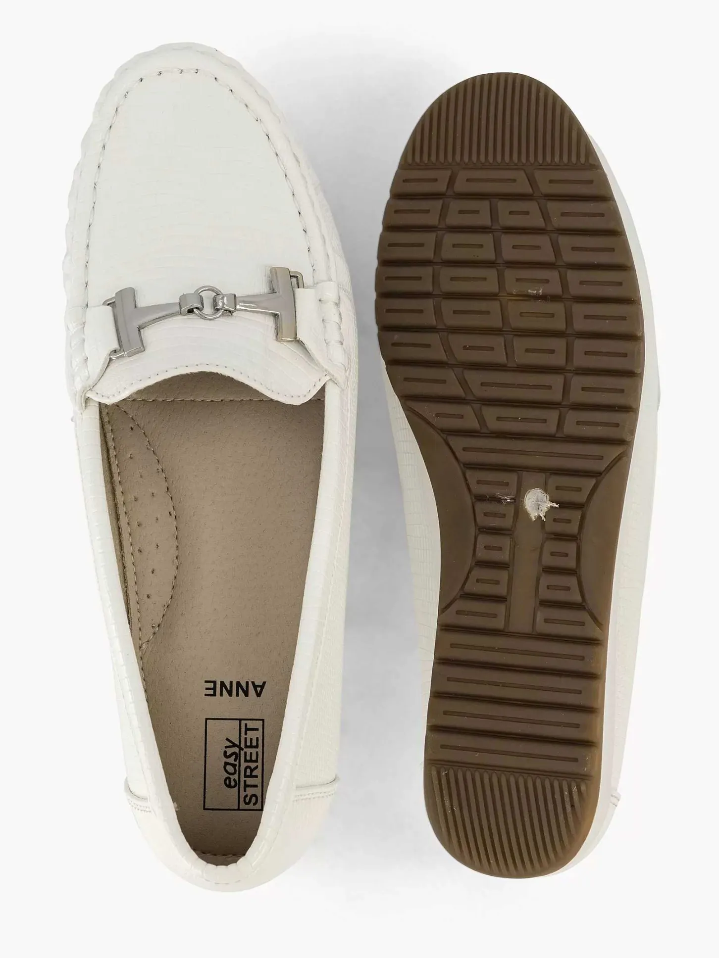 Online Witte Instapper Sierketting Dames Comfort Schoenen