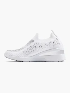 Clearance Witte Instapper Steentjes Dames Instappers