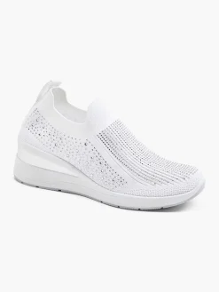 Clearance Witte Instapper Steentjes Dames Instappers