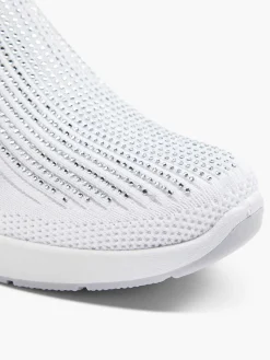 Clearance Witte Instapper Steentjes Dames Instappers