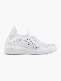 Clearance Witte Instapper Steentjes Dames Instappers