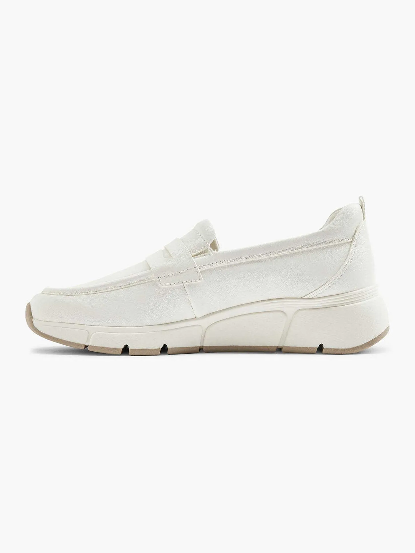 Clearance Witte Leren Comfort Instapper Dames Comfort Schoenen